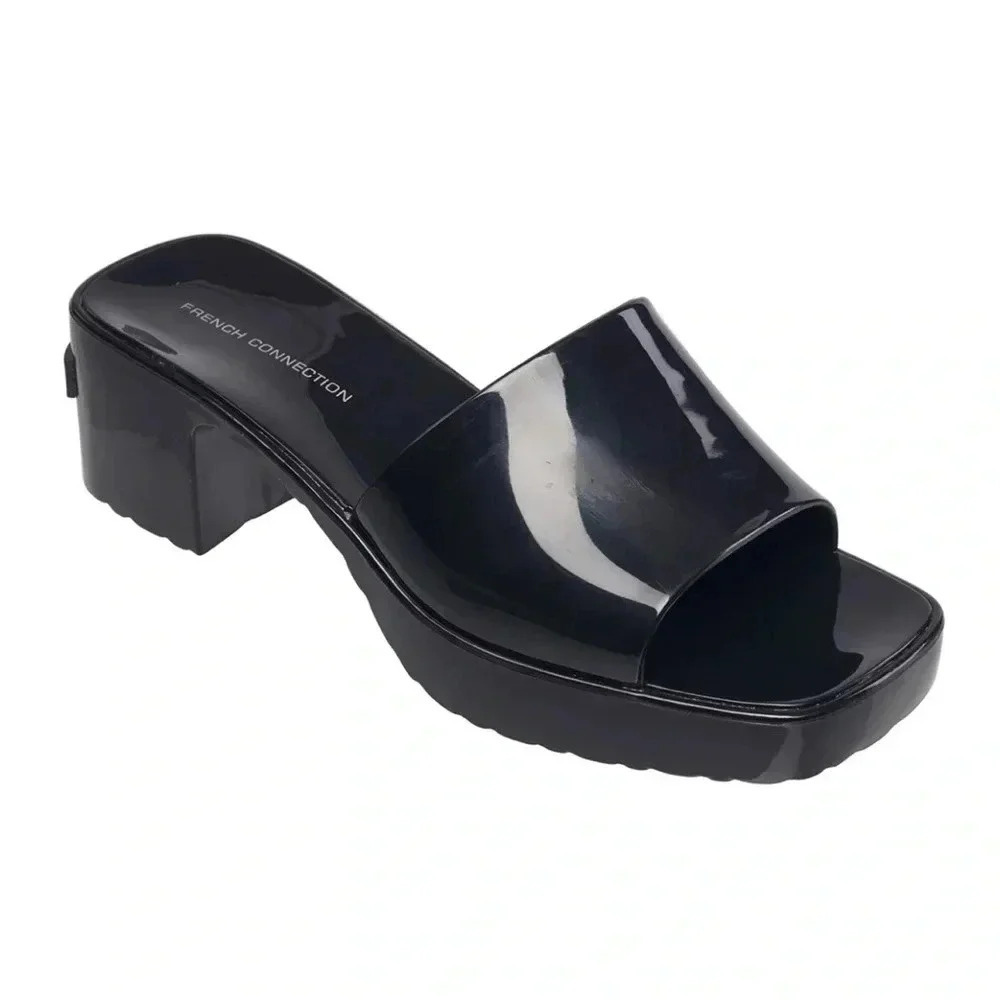 French Connection Women Slip On Open Tow Heel Sandal Size 11